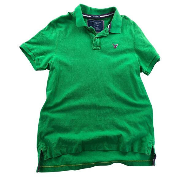 American Eagle Outfitters Mens Polo Shirt XL Short SleeveGreen Eagle Vintage Fit - Picture 1 of 12
